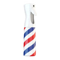 Barber pole mist bottle