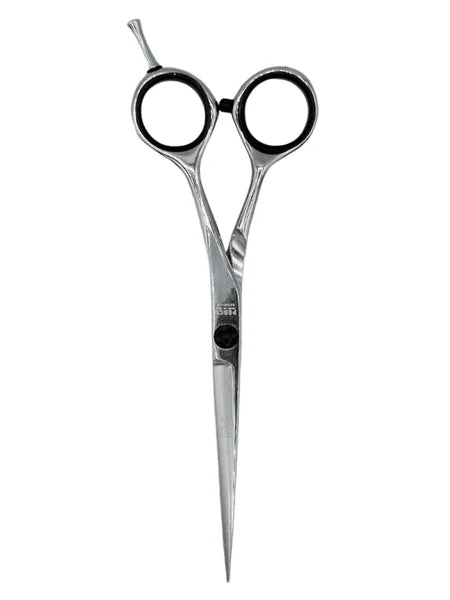 percu barber slim cut line hair shears 6inches silver